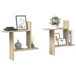 vidaXL Rafturi perete 2 buc. stejar sonoma 50x12x50 cm lemn prelucrat vidaXL Rafturi perete 2 buc. stejar sonoma 50x12x50 cm lemn prelucrat