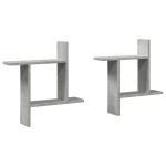 vidaXL Rafturi perete, 2 buc., gri beton, 50x12x50 cm, lemn prelucrat vidaXL Rafturi perete, 2 buc., gri beton, 50x12x50 cm, lemn prelucrat