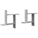 vidaXL Rafturi de perete 2 buc. gri sonoma, 50x12x50 cm lemn prelucrat vidaXL Rafturi de perete 2 buc. gri sonoma, 50x12x50 cm lemn prelucrat
