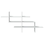 vidaXL Raft de perete, alb, 124,5x18x60,5 cm, lemn prelucrat