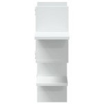 vidaXL Raft de perete, alb, 124,5x18x60,5 cm, lemn prelucrat