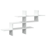 vidaXL Raft de perete, alb, 124,5x18x60,5 cm, lemn prelucrat