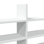 vidaXL Raft de perete, alb, 124,5x18x60,5 cm, lemn prelucrat