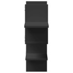 vidaXL Raft de perete, negru, 124,5x18x60,5 cm, lemn prelucrat vidaXL Raft de perete, negru, 124,5x18x60,5 cm, lemn prelucrat