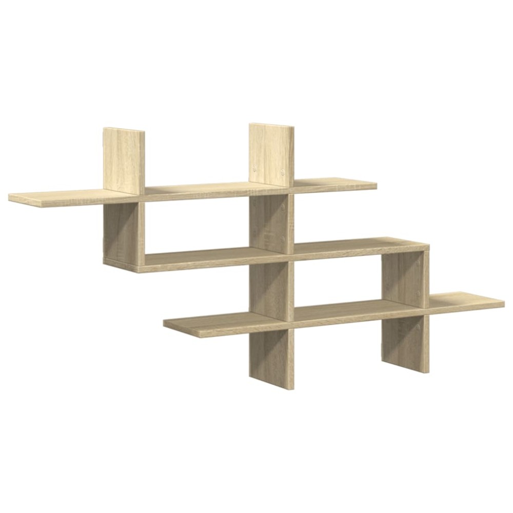 vidaXL Raft de perete, stejar sonoma, 124,5x18x60,5 cm, lemn prelucrat