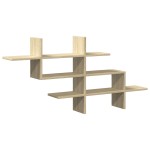 vidaXL Raft de perete, stejar sonoma, 124,5x18x60,5 cm, lemn prelucrat