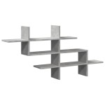 vidaXL Raft de perete, gri beton, 124,5x18x60,5 cm, lemn prelucrat