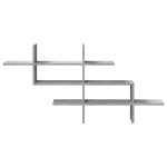 vidaXL Raft de perete, gri beton, 124,5x18x60,5 cm, lemn prelucrat