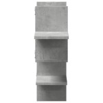 vidaXL Raft de perete, gri beton, 124,5x18x60,5 cm, lemn prelucrat