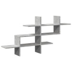 vidaXL Raft de perete, gri beton, 124,5x18x60,5 cm, lemn prelucrat