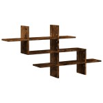 vidaXL Raft perete, stejar fumuriu, 124,5x18x60,5 cm, lemn prelucrat vidaXL Raft perete, stejar fumuriu, 124,5x18x60,5 cm, lemn prelucrat