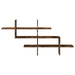 vidaXL Raft perete, stejar fumuriu, 124,5x18x60,5 cm, lemn prelucrat vidaXL Raft perete, stejar fumuriu, 124,5x18x60,5 cm, lemn prelucrat