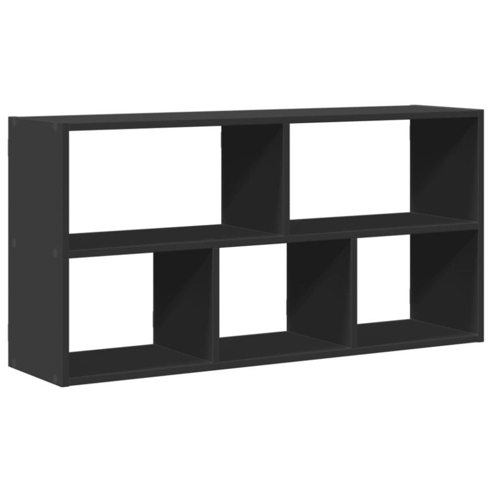 vidaXL Raft de perete, negru, 100x25x50 cm, lemn prelucrat
