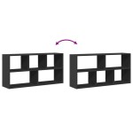 vidaXL Raft de perete, negru, 100x25x50 cm, lemn prelucrat vidaXL Raft de perete, negru, 100x25x50 cm, lemn prelucrat
