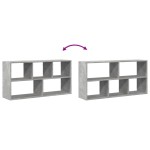 vidaXL Raft de perete, gri beton, 100x25x50 cm, lemn prelucrat