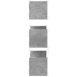 vidaXL Rafturi perete, 3 buc., gri beton, 58x18x18 cm, lemn prelucrat