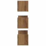 vidaXL Rafturi perete 3buc. stejar artizanal 58x18x18cm lemn prelucrat vidaXL Rafturi perete 3buc. stejar artizanal 58x18x18cm lemn prelucrat