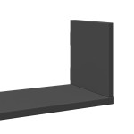 vidaXL Rafturi de perete, 3 buc., negru, 80x18x18 cm, lemn prelucrat