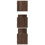 vidaXL Rafturi de perete 3 buc. stejar maro 80x18x18 cm lemn prelucrat vidaXL Rafturi de perete 3 buc. stejar maro 80x18x18 cm lemn prelucrat