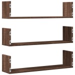 vidaXL Rafturi de perete 3 buc. stejar maro 80x18x18 cm lemn prelucrat vidaXL Rafturi de perete 3 buc. stejar maro 80x18x18 cm lemn prelucrat
