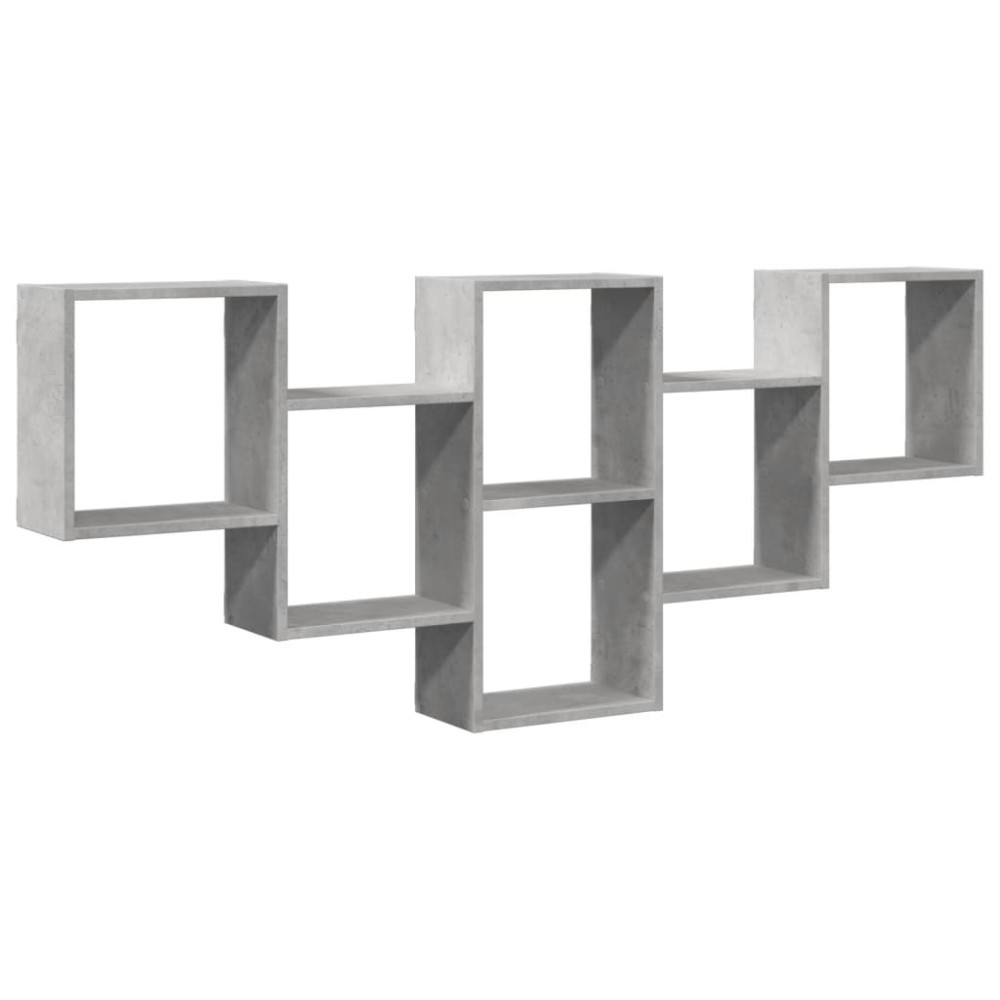 vidaXL Raft de perete, gri beton, 159x18x66 cm, lemn prelucrat