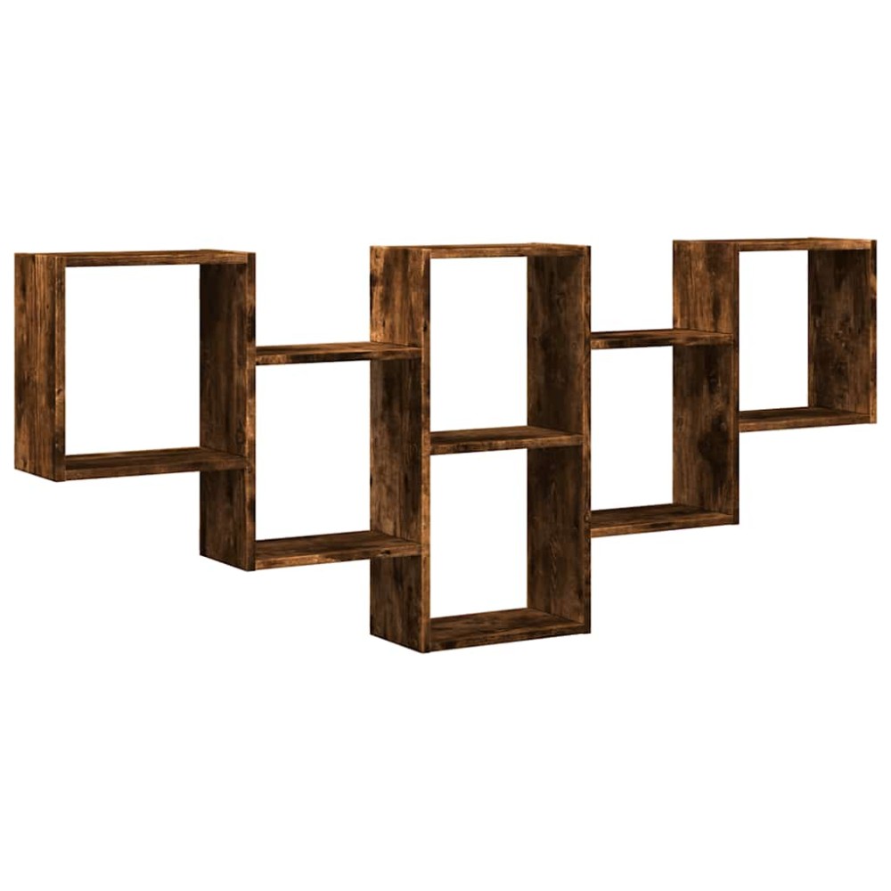 vidaXL Raft de perete, stejar fumuriu, 159x18x66 cm, lemn compozit