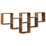 vidaXL Raft de perete, lemn vechi, 159x18x66 cm, lemn prelucrat vidaXL Raft de perete, lemn vechi, 159x18x66 cm, lemn prelucrat