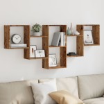 vidaXL Raft de perete, lemn vechi, 159x18x66 cm, lemn prelucrat vidaXL Raft de perete, lemn vechi, 159x18x66 cm, lemn prelucrat