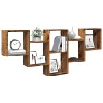 vidaXL Raft de perete, lemn vechi, 159x18x66 cm, lemn prelucrat vidaXL Raft de perete, lemn vechi, 159x18x66 cm, lemn prelucrat