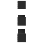 vidaXL Raft de perete, 3 buc., negru, lemn prelucrat vidaXL Raft de perete, 3 buc., negru, lemn prelucrat