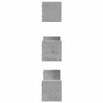 vidaXL Raft de perete, 3 buc., gri beton, lemn prelucrat