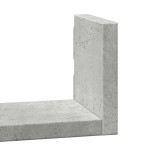 vidaXL Raft de perete, 3 buc., gri beton, lemn prelucrat