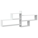 vidaXL Raft de perete, alb, 167,5x18x68 cm, lemn prelucrat vidaXL Raft de perete, alb, 167,5x18x68 cm, lemn prelucrat