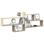 vidaXL Raft de perete, stejar sonoma, 167,5x18x68 cm, lemn prelucrat