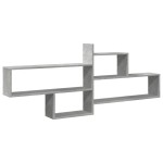 vidaXL Raft de perete, gri beton, 167,5x18x68 cm, lemn prelucrat