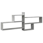 vidaXL Raft de perete, gri beton, 167,5x18x68 cm, lemn prelucrat