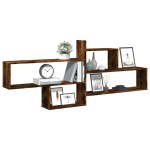 vidaXL Raft perete, stejar fumuriu, 167,5x18x68 cm, lemn prelucrat vidaXL Raft perete, stejar fumuriu, 167,5x18x68 cm, lemn prelucrat