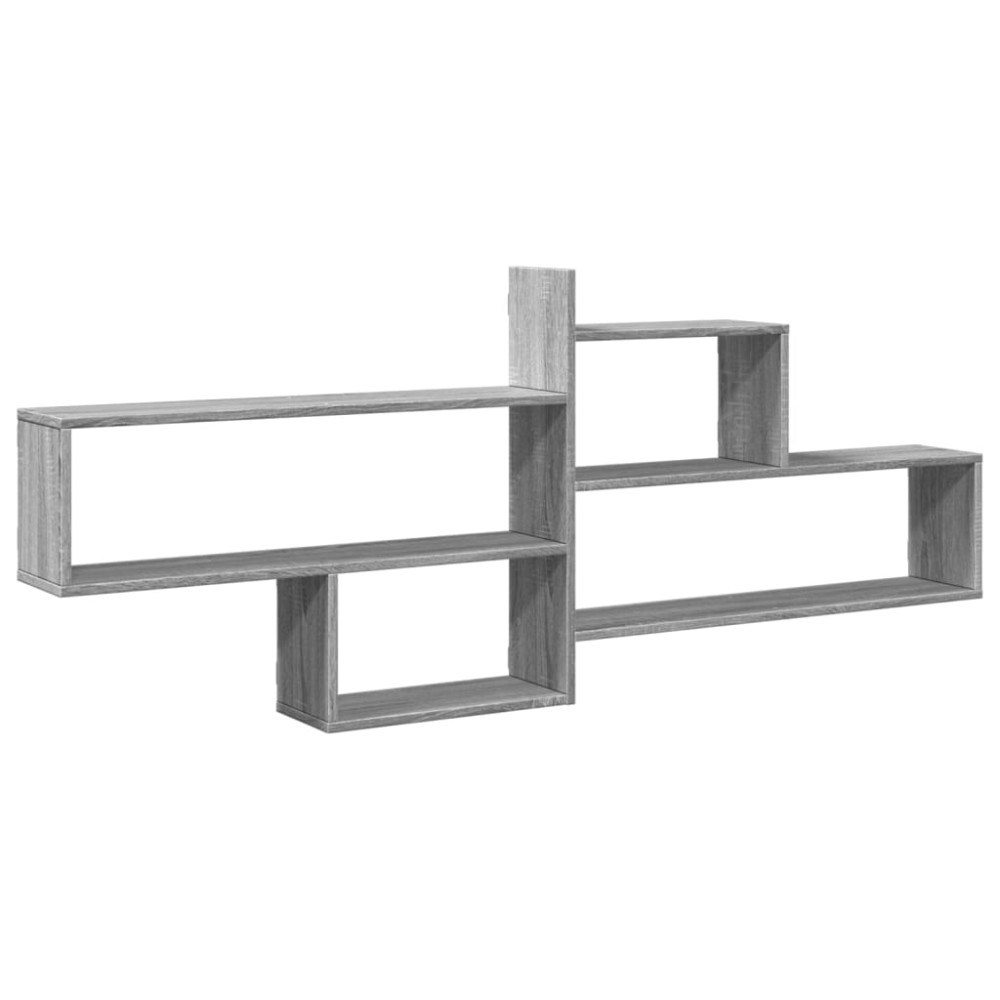 vidaXL Raft de perete, gri sonoma, 167,5x18x68 cm, lemn prelucrat