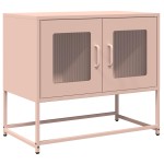 vidaXL Dulap TV, roz, 68x39x60,5 cm, oțel laminat la rece vidaXL Dulap TV, roz, 68x39x60,5 cm, oțel laminat la rece