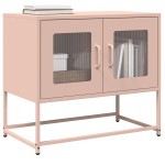 vidaXL Dulap TV, roz, 68x39x60,5 cm, oțel laminat la rece vidaXL Dulap TV, roz, 68x39x60,5 cm, oțel laminat la rece