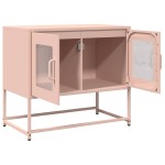 vidaXL Dulap TV, roz, 68x39x60,5 cm, oțel laminat la rece vidaXL Dulap TV, roz, 68x39x60,5 cm, oțel laminat la rece