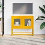 vidaXL Dulap TV, galben muștar, 68x39x60,5 cm, oțel laminat la rece