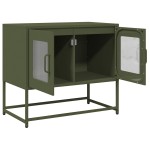 vidaXL Dulap TV, verde măsliniu, 68x39x60,5 cm, oțel laminat la rece vidaXL Dulap TV, verde măsliniu, 68x39x60,5 cm, oțel laminat la rece