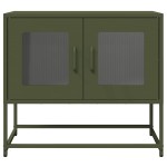 vidaXL Dulap TV, verde măsliniu, 68x39x60,5 cm, oțel laminat la rece vidaXL Dulap TV, verde măsliniu, 68x39x60,5 cm, oțel laminat la rece