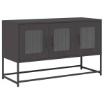 vidaXL Dulap TV, negru, 100,5x39x60,5 cm, oțel laminat la rece
