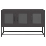 vidaXL Dulap TV, negru, 100,5x39x60,5 cm, oțel laminat la rece