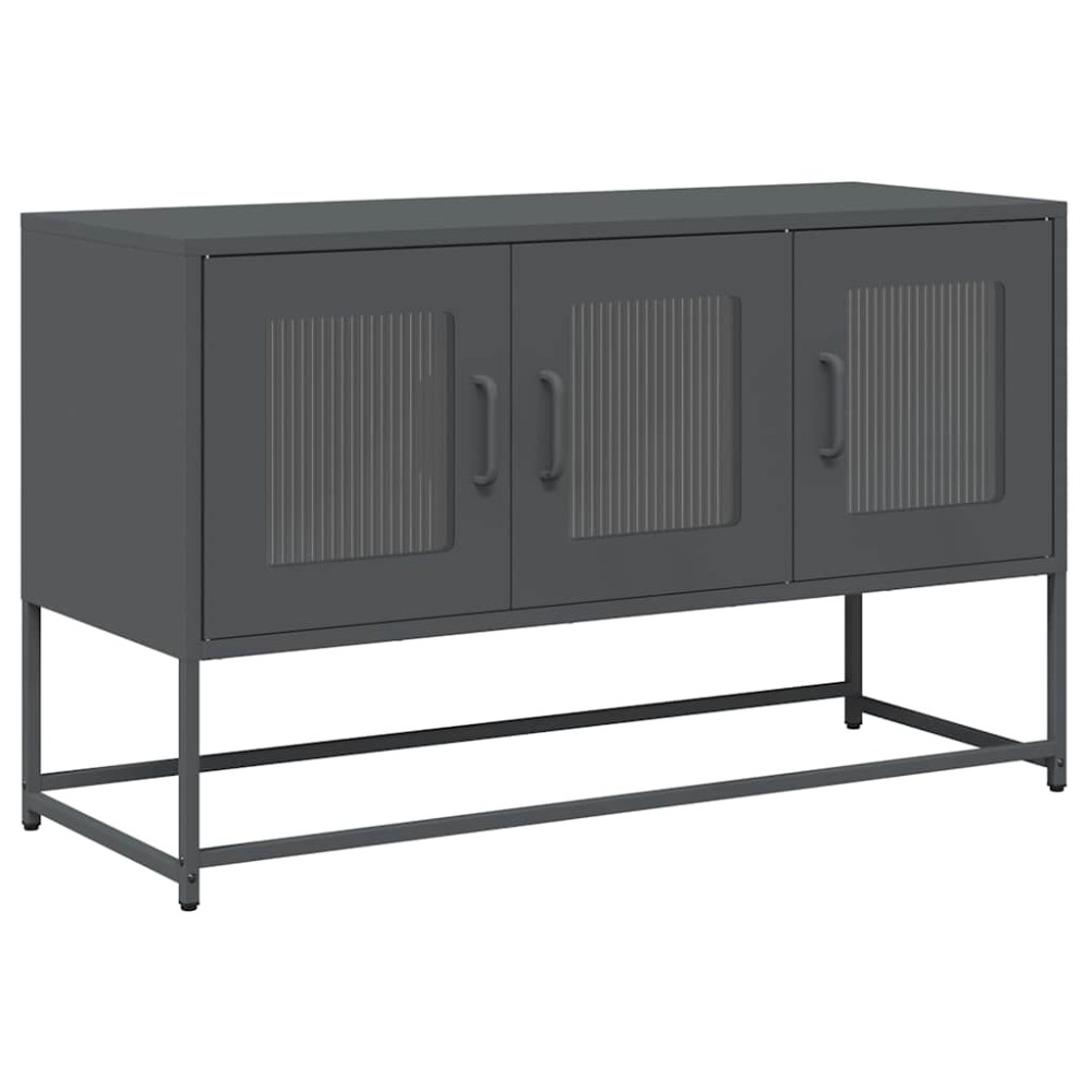 vidaXL Dulap TV, antracit, 100,5x39x60,5 cm, oțel laminat la rece
