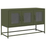 vidaXL Dulap TV verde măsliniu, 100,5x39x60,5 cm, oțel laminat la rece vidaXL Dulap TV verde măsliniu, 100,5x39x60,5 cm, oțel laminat la rece