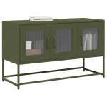 vidaXL Dulap TV verde măsliniu, 100,5x39x60,5 cm, oțel laminat la rece vidaXL Dulap TV verde măsliniu, 100,5x39x60,5 cm, oțel laminat la rece