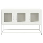 vidaXL Dulap TV, alb, 100,5x39x60,5 cm, oțel laminat la rece vidaXL Dulap TV, alb, 100,5x39x60,5 cm, oțel laminat la rece